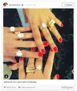 Lena-Dunham-Instagram-J-Birnbach-Diamonds